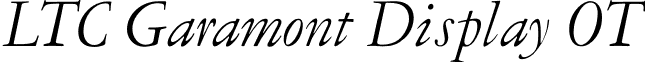 LTC Garamont Display OT font - LTC Garamont Display OT Italic.otf