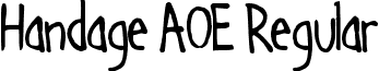 Handage AOE Regular font - HANDA___.TTF