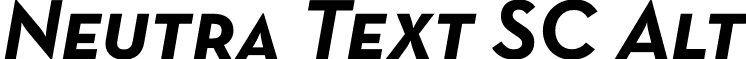Neutra Text SC Alt font - NeutraText-BoldSCItalicAlt.otf