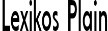 Lexikos Plain font - LexikosPlain.otf