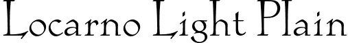 Locarno Light Plain font - LocarnoLightPlain.otf