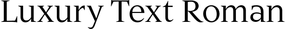 Luxury Text Roman font - LuxuryText-Roman.otf