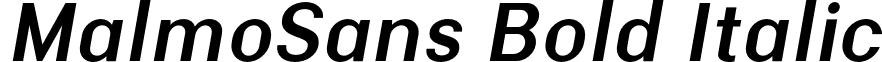 MalmoSans Bold Italic font - MalmoSans-BoldOblique.otf