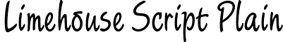 Limehouse Script Plain font - LimehouseScriptPlain.otf