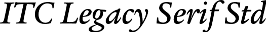 ITC Legacy Serif Std font - LegacySerifStd-MediumItalic.otf