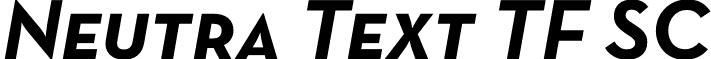 Neutra Text TF SC font - NeutraTextTF-BoldSCItalic.otf