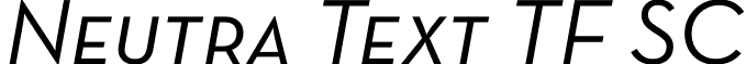 Neutra Text TF SC font - NeutraTextTF-BookSCItalic.otf