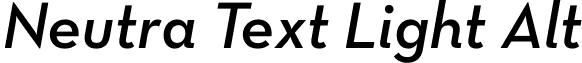 Neutra Text Light Alt font - NeutraText-DemiItalicAlt.otf