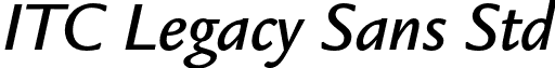 ITC Legacy Sans Std font - LegacySansStd-MediumItalic.otf