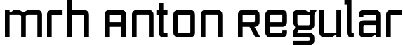 mrh Anton Regular font - mrhAnton.otf