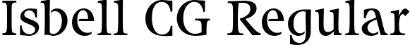 Isbell CG Regular font - Isbell CG.otf