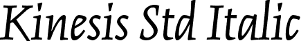 Kinesis Std Italic font - KinesisStd-Italic.otf