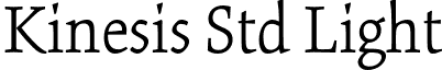 Kinesis Std Light font - KinesisStd-Light.otf