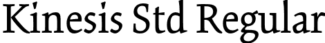 Kinesis Std Regular font - KinesisStd-Regular.otf