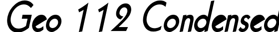 Geo 112 Condensed font - Geo 112 Condensed Bold Italic.ttf