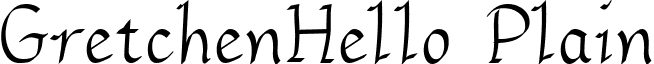 GretchenHello Plain font - GretchenHello Plain.ttf