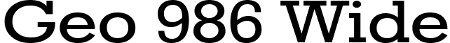 Geo 986 Wide font - Geo 986 Wide Normal.ttf
