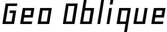 Geo Oblique font - Geo Oblique.ttf