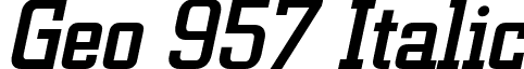 Geo 957 Italic font - Geo 957 Italic.ttf