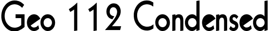 Geo 112 Condensed font - Geo 112 Condensed Bold.ttf