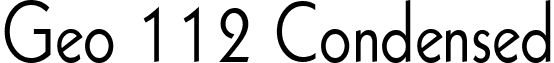 Geo 112 Condensed font - Geo 112 Condensed Normal.ttf