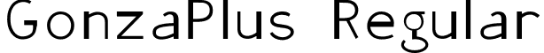 GonzaPlus Regular font - GonzaPlus.ttf