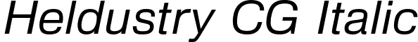 Heldustry CG Italic font - Heldustry CG Italic.otf