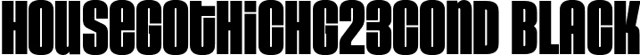 HouseGothicHG23Cond BLACK font - HouseGothicHG23Cond-BLACK.otf