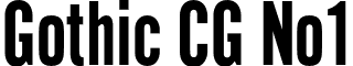 Gothic CG No1 font - Gothic CG No1.otf