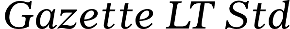 Gazette LT Std font - GazetteLTStd-Italic.otf