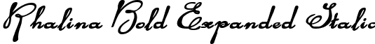 Rhalina Bold Expanded Italic font - rhalinabexpi.ttf