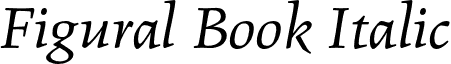 Figural Book Italic font - FiguralBookItalicPlain.otf