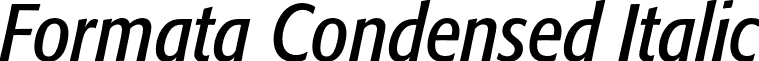 Formata Condensed Italic font - Formata-CondensedItalic.otf