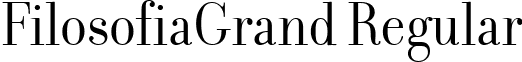 FilosofiaGrand Regular font - FilosofiaGrand Regular.ttf