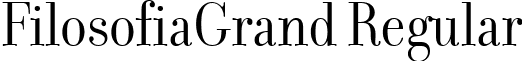 FilosofiaGrand Regular font - FilosofiaGrand.ttf