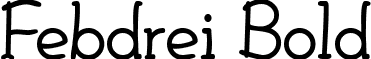 Febdrei Bold font - Febdrei Bold.ttf