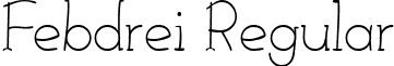 Febdrei Regular font - Febdrei.ttf