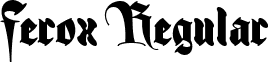 Ferox Regular font - Ferox.ttf