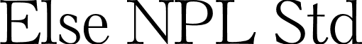 Else NPL Std font - ElseNPLStd-Light.otf