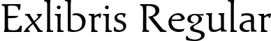 Exlibris Regular font - Exlibris.otf