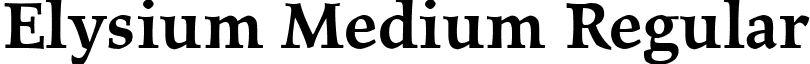 Elysium Medium Regular font - Elysium Medium Plain.ttf