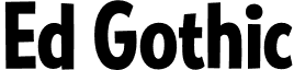 Ed Gothic font - Ed-Gothic.otf