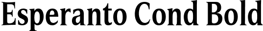 Esperanto Cond Bold font - Esperanto Cond Bold.ttf