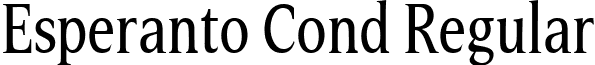 Esperanto Cond Regular font - Esperanto Cond.ttf