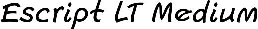 Escript LT Medium font - Escript LT Medium Italic.ttf