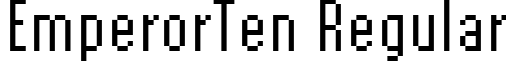 EmperorTen Regular font - EmperorTen Regular.ttf