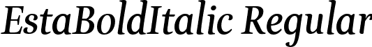 EstaBoldItalic Regular font - EstaBoldItalic.ttf