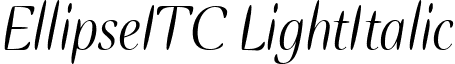 EllipseITC LightItalic font - EllipseITC-Italic.ttf