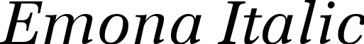 Emona Italic font - Emona Italic.ttf