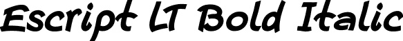 Escript LT Bold Italic font - Escript LT Bold Italic.ttf